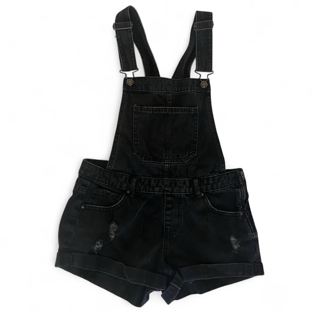 Black Denim Overalls